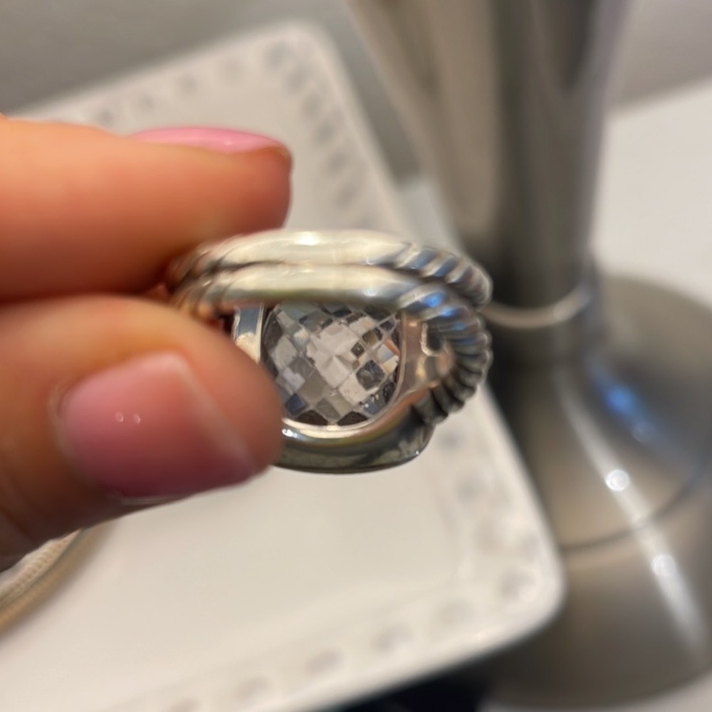 David Yurman 14MM Lavender Amethyst Albion Ring diamonds 925 rare authentic 10.5 - Picture 13 of 16